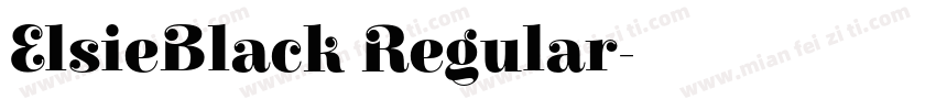 ElsieBlack Regular字体转换